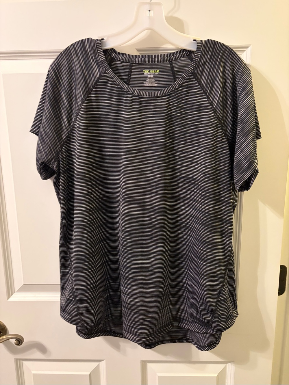 tek gear Navy and White Striped Short-Sleeve Active Tee